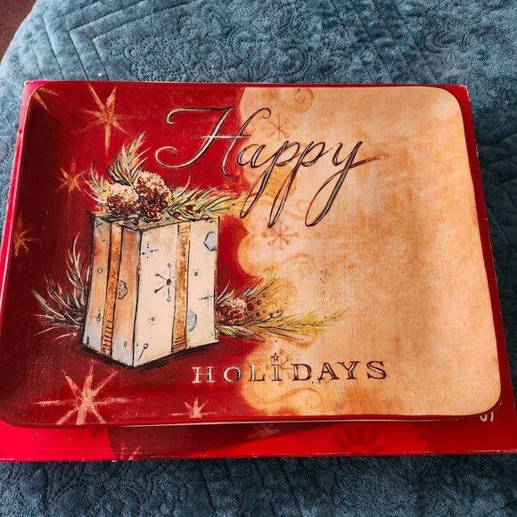 Certified International Happy Holidays Rectangle Serving Platter 12 " × 16" - Picture 6 of 7